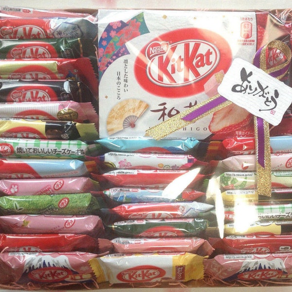 Assortiment de décorations de bonbons au chocolat 33 pièces KitKats japonais saveurs limitées Saint-Valentin