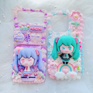 Anime phone case,Decoden Phone case, Custom phone case, Personalized phone case,Whipped Cream Effect casefor any device, Z flip 7 phone case