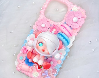 Skull Panda, telefoonhoesje Z flip 7, POP MART-telefoonhoesje, Decoden-telefoonhoesje, telefoonhoesje gepersonaliseerd, hoesje met slagroomeffect voor elk apparaat