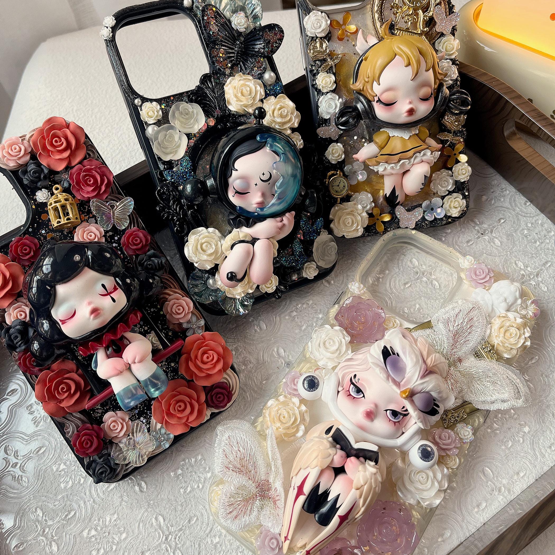 Popmart,skullpanda,decoden Phone Case, Custom Phone Case