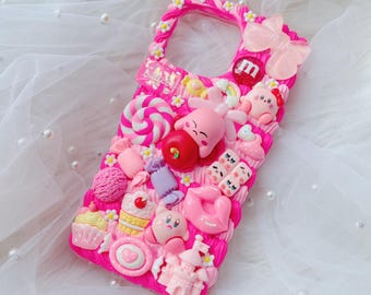 Kirby phone case, Decoden Phone case, Custom phone case, Personalized phone case,Whipped Cream Effect case, for any device