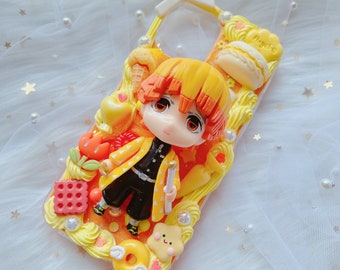 Custodia per telefono a tema anime, custodia per telefono Decoden, custodia per telefono personalizzata, custodia per telefono personalizzata, custodia con effetto panna montata per qualsiasi dispositivo