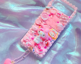 SALE! Z flip 7 phone case,Decoden Phone case, Custom phone case, Personalized phone case,Whipped Cream Effect casefor any device