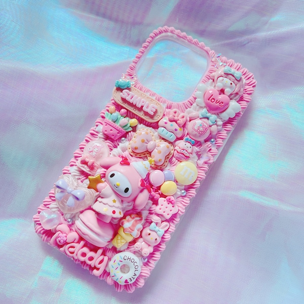 Funda para teléfono Melody, funda para teléfono Decoden, funda para teléfono personalizada, funda para teléfono con efecto de crema batida para cualquier dispositivo.