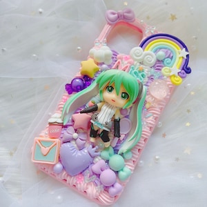 Anime phone case,Decoden Phone case, Custom phone case, Personalized phone case,Whipped Cream Effect casefor any device
