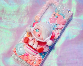 Skull Panda, POP MART-telefoonhoesje, Decoden-telefoonhoesje, Aangepast telefoonhoesje, Gepersonaliseerde telefoonhoes, Hoesje met slagroomeffect voor elk apparaat