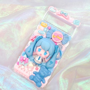 Anime phone case,Decoden Phone case, Custom phone case, Personalized phone case,Whipped Cream Effect casefor any device, Z flip 7 phone case