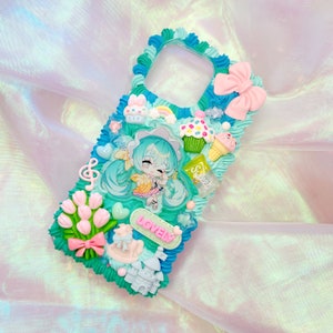 Anime phone case,Decoden Phone case, Custom phone case, Personalized phone case,Whipped Cream Effect casefor any device, Z flip 7 phone case