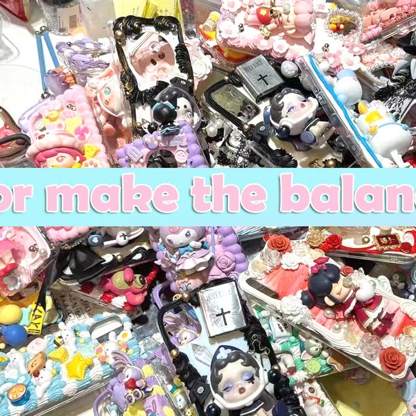 Only for make the balance, do not ship anything/ Decoden Phone case, Custom phone case, Whipped Cream Effect case for any device
