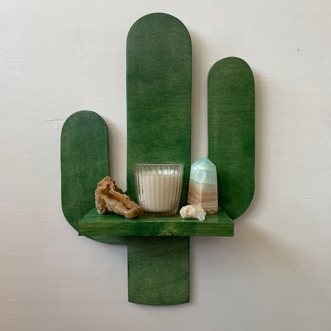 Custom Made to Order-saguaro Cactus-crystal Display Shelf Wood - Etsy