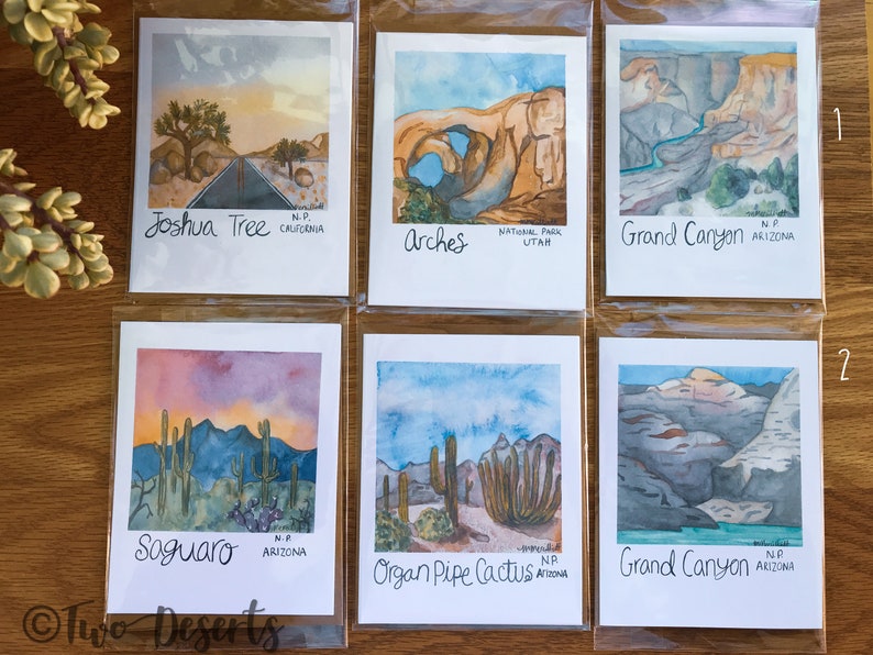 Northwest Choose Your Own Set- National Parks Watercolor Art Gift Set- Blank Notecards- Southwest Southeast Midwest Northeast