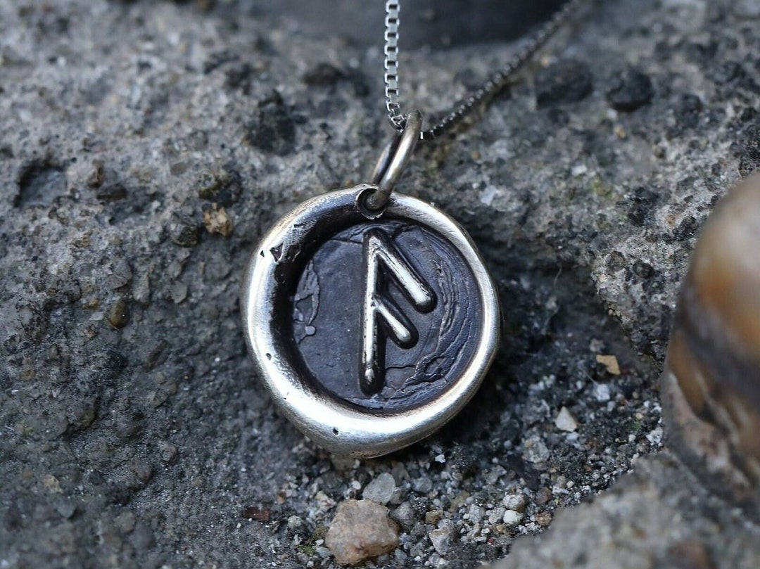 The Magic of Runes-handcrafted Wax Seal Necklace With Ancient Symbols ...