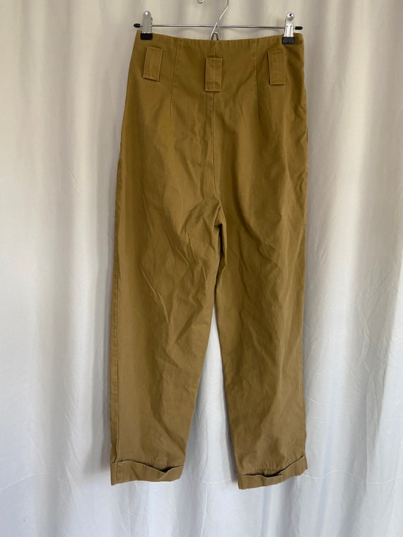 Tan high-waisted 1980s womens pants, womens vinta… - image 5