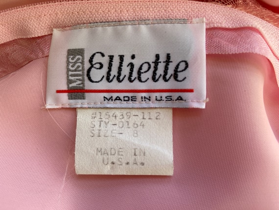 Vintage pink lace 1980 prom dress, pink 1980s par… - image 10