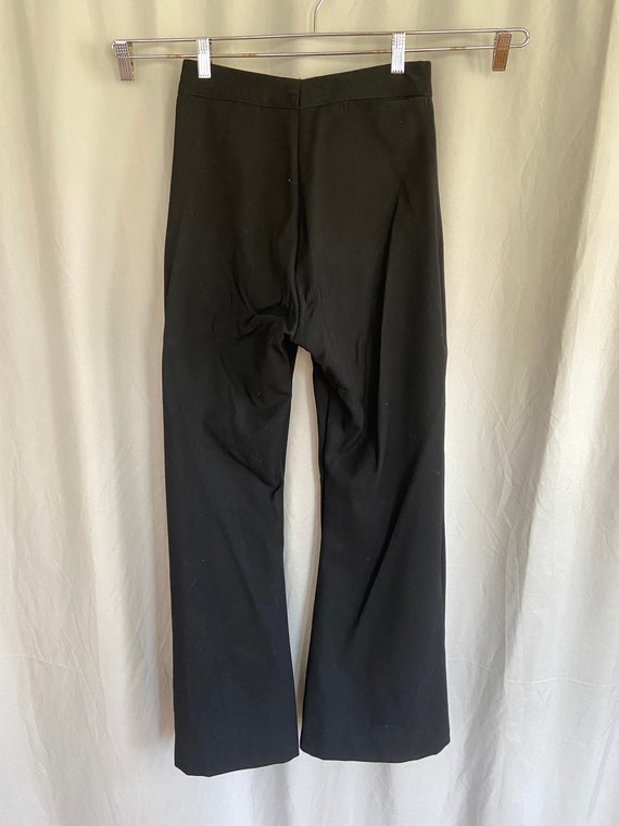 Vintage black US Navy bell bottom pants, button f… - image 4