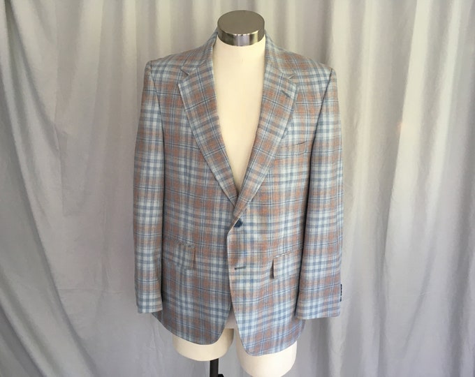 Vintage Plaid Boyfriend Blazer