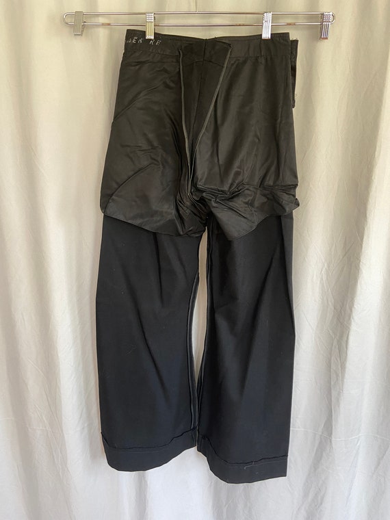 Vintage black US Navy bell bottom pants, button f… - image 7