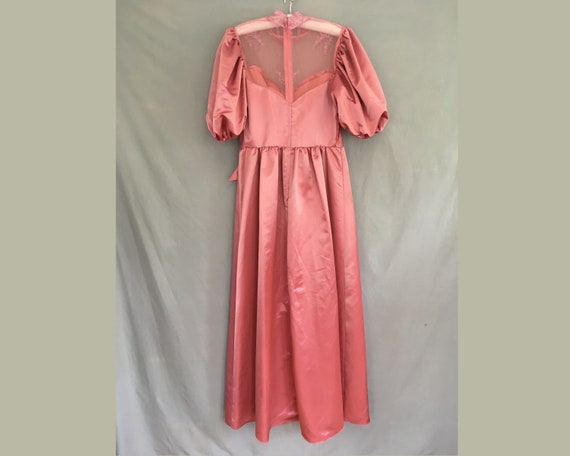 Pink 1980's prom bridesmaid dress