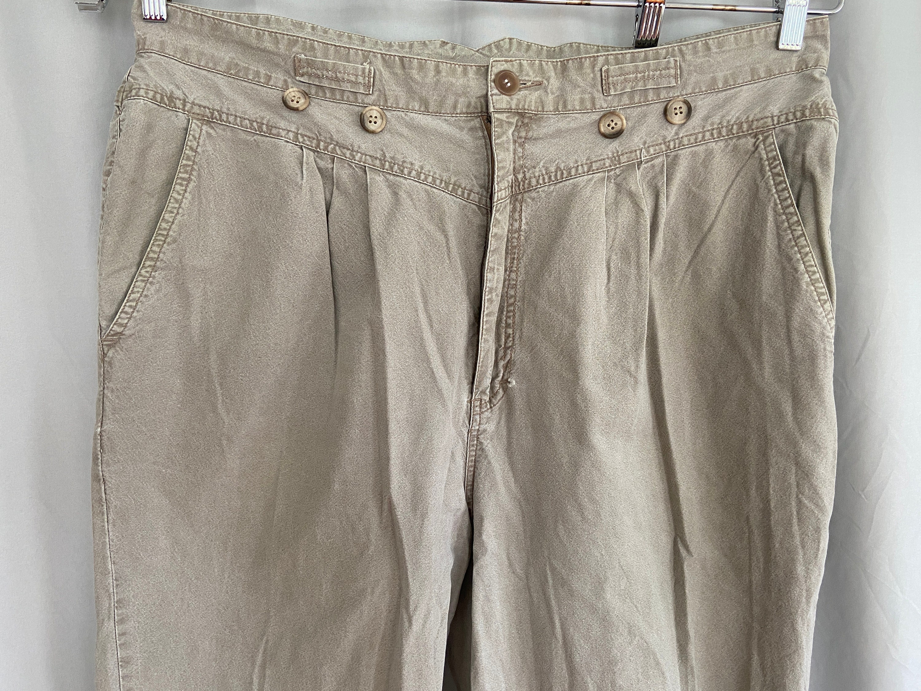 Tan Womens 1980's Jeans With Front Yoke, Womens Beige Tan Womens 1980's Jeans With Front Yoke, Womens Beige