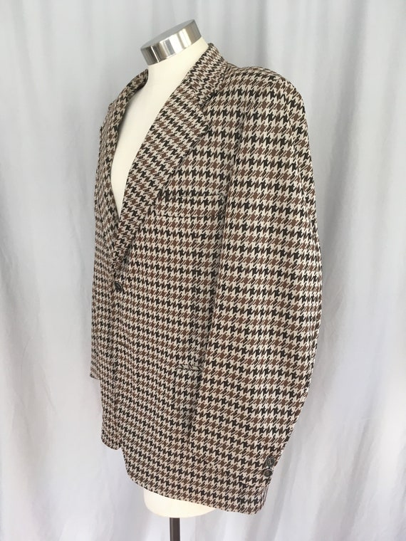 Brown and beige polyester mens sport coat, size 4… - image 6