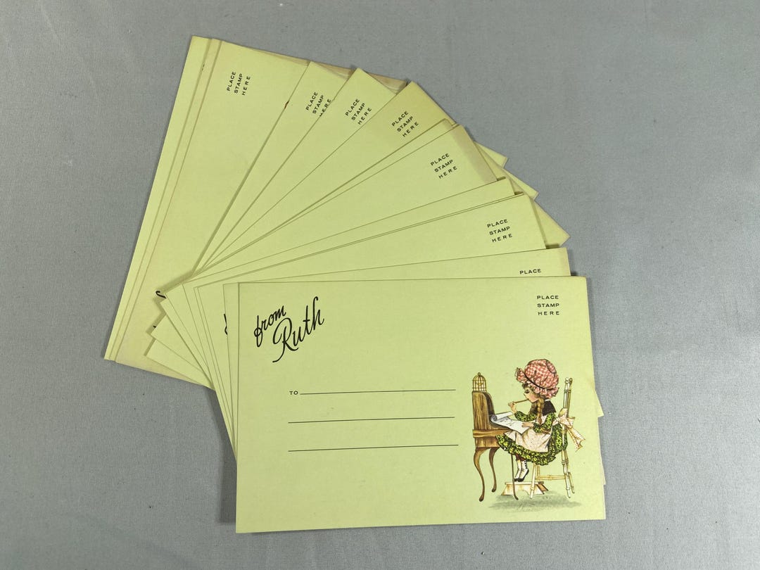 Vintage Blank Post Cards From Ruth, 14 Postcards With Vintage Graphic ...