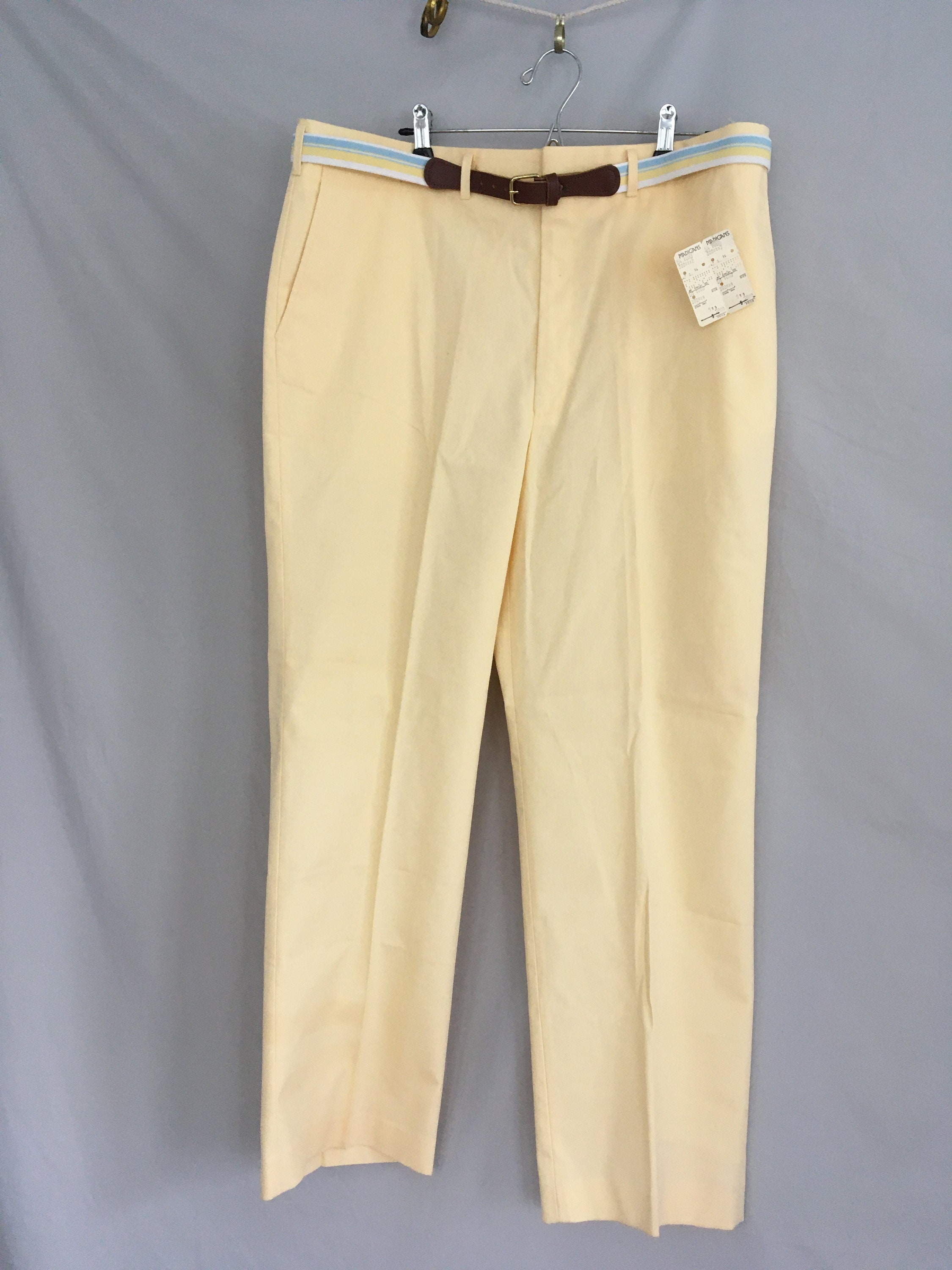 Mens Pants Bright Yellow Casual Mens 