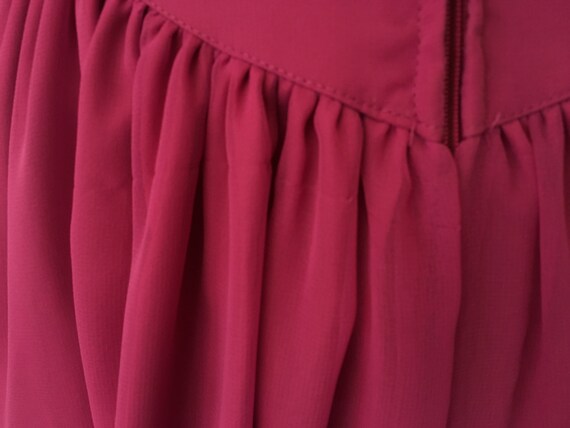 Fuchsia magenta purple party dress, vintage dress… - image 7