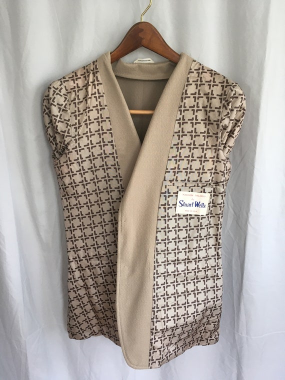 Beige polyester sport coat, small tan polyester b… - image 6
