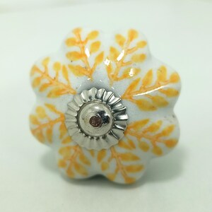 Yellow Mango Yellow Hand-Painted Ceramic Knobs, Kitchen Cabinet Pulls image 20