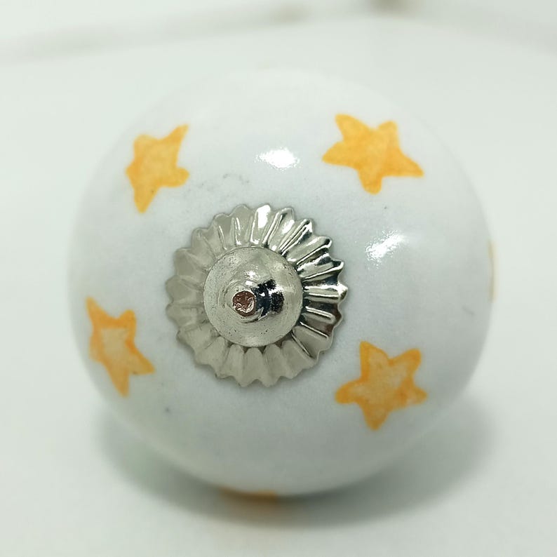 Yellow Mango Yellow Hand-Painted Ceramic Knobs, Kitchen Cabinet Pulls image 12