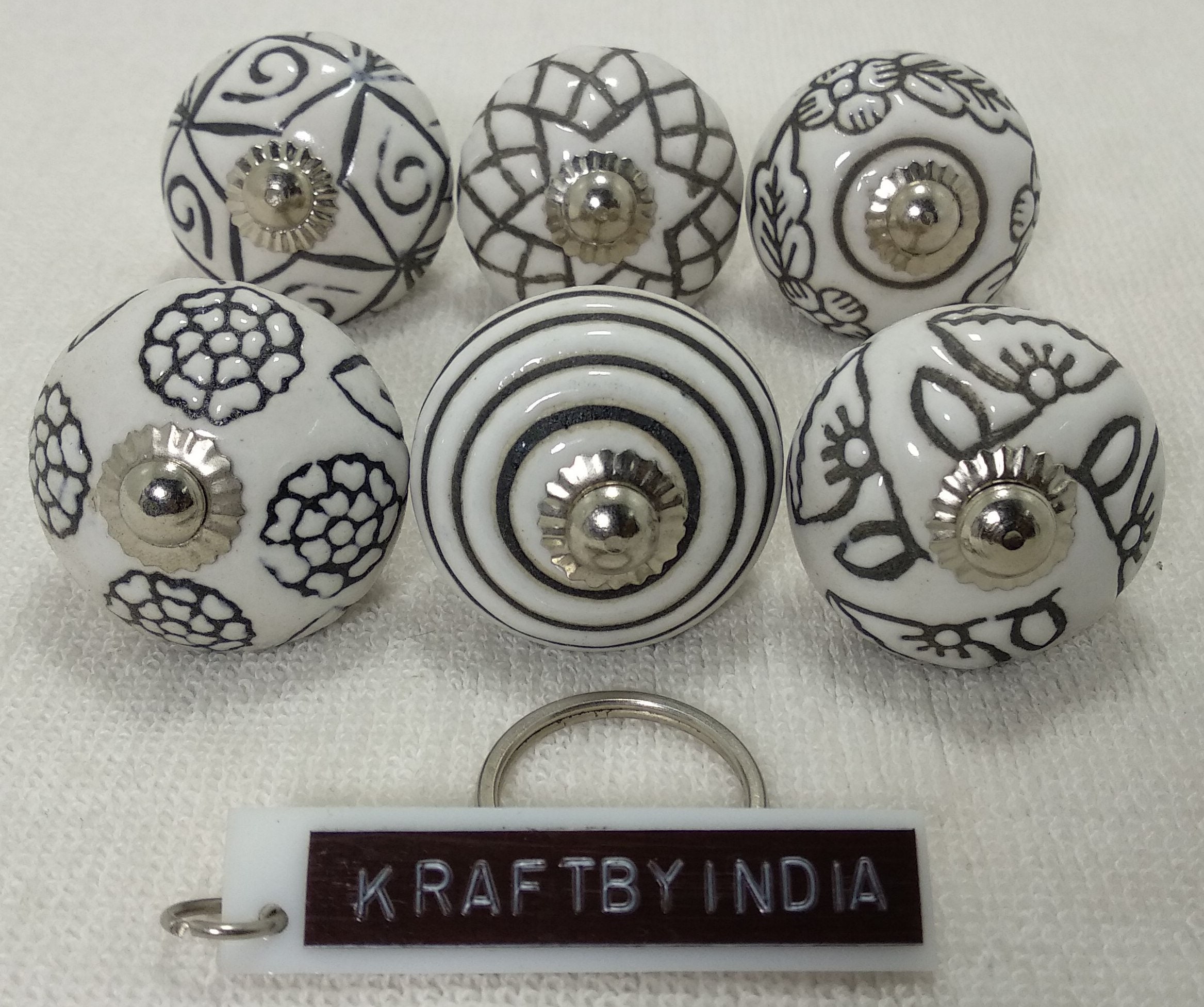 White Vintage Ceramic Knobs Kitchen Drawer Knobs Etsy UK