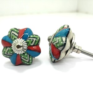 Handpainted Ceramic Pumpkin Knobs - Multicolor Kitchen Cabinet Hardware image 17