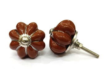 Keramik Kürbis Knäufe, Dekorative Schubladenknäufe