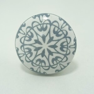 Mandala Pattern Ceramic Knobs | Bohemian Drawer Pulls | Cupboard Door Handles | Home Decor Hardware image 19