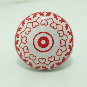 Mandala Pattern Ceramic Knobs | Bohemian Drawer Pulls | Cupboard Door Handles | Home Decor Hardware image 2