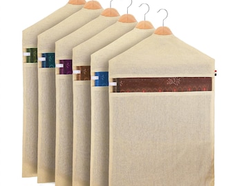 Eco Friendly Pure Cotton Garment Bags for Jackets, Suits, Tops, Sarees, Blouses, Dresses, Eco Friendly Travel pack, Wardrobe organizer