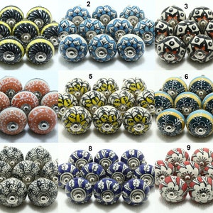 Emboss Ceramic Knobs Kitchen Cabinet Knobs Drawer Pulls Cupboard Knobs Decorative Knobs Drawer Knobs Hand Painted Knobs