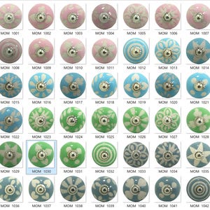 Vintage Ceramic Drawer Knobs | Pastel Floral Cabinet Handles | Cottage Decor