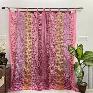 Boho Saree Curtains Upcycled Handmade Sari Curtains, Saree Strips Door Curtains, Door Sheer Hippie Cutains, Bohemian Sari Curtains, Gift