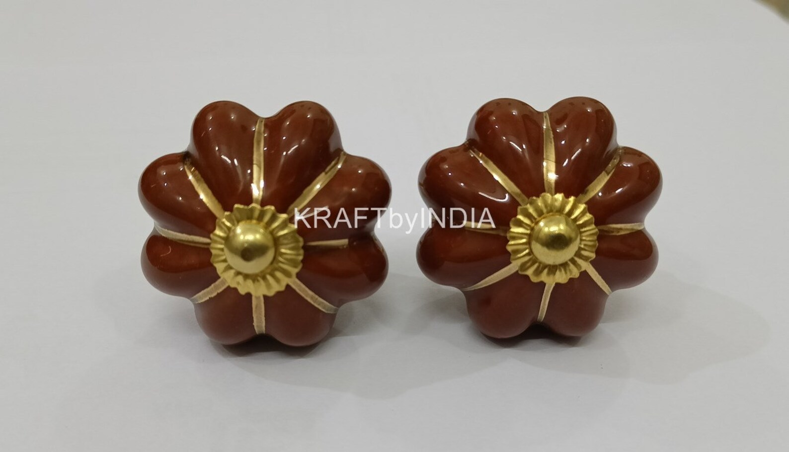 Braune Farbe Kürbis Keramik Knäufe Küchenschrank Knäufe | Etsy