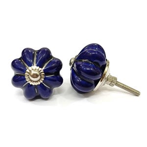 Blue Pumpkin Ceramic Knobs Kitchen Cabinet Knobs Drawer Knobs Decorative Knobs Cupboard Knobs Drawer Pulls Door Knobs Door Pulls
