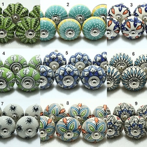 Emboss Ceramic Knobs Kitchen Cabinet Knobs Drawer Pulls Cupboard Knobs Decorative Knobs Drawer Knobs Hand Painted Knobs