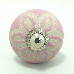 Vintage Knäufe Keramik | Pastell Blumen Schrankgriffe | Landhaus Dekor Bild 6