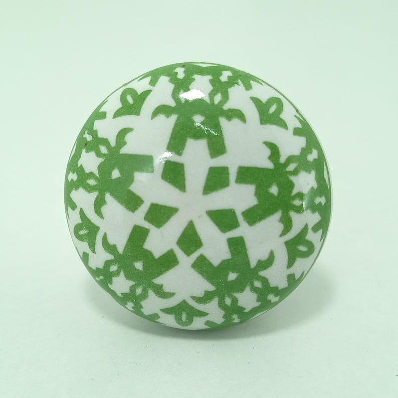 Mandala Pattern Ceramic Knobs | Bohemian Drawer Pulls | Cupboard Door Handles | Home Decor Hardware image 11