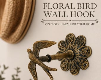 Crochet en métal vintage, Crochet mural décoratif en métal, Crochet pour manteau rustique, Crochet en métal durable, Décoration murale pour entrée