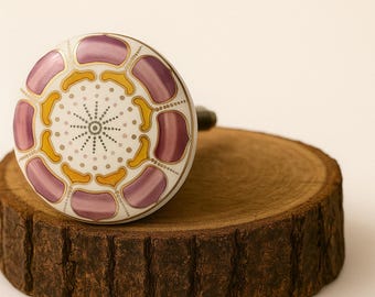 Ceramiczna gałka do szafki | Stylowy uchwyt do szuflady, okucia do szafek