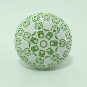 Mandala Pattern Ceramic Knobs | Bohemian Drawer Pulls | Cupboard Door Handles | Home Decor Hardware image 10