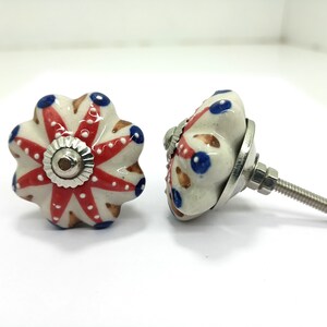 Handpainted Ceramic Pumpkin Knobs - Multicolor Kitchen Cabinet Hardware image 16