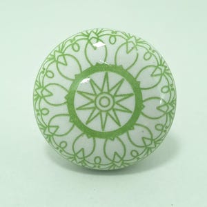 Mandala Pattern Ceramic Knobs | Bohemian Drawer Pulls | Cupboard Door Handles | Home Decor Hardware image 13