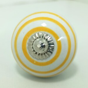 Yellow Mango Yellow Hand-Painted Ceramic Knobs, Kitchen Cabinet Pulls image 14